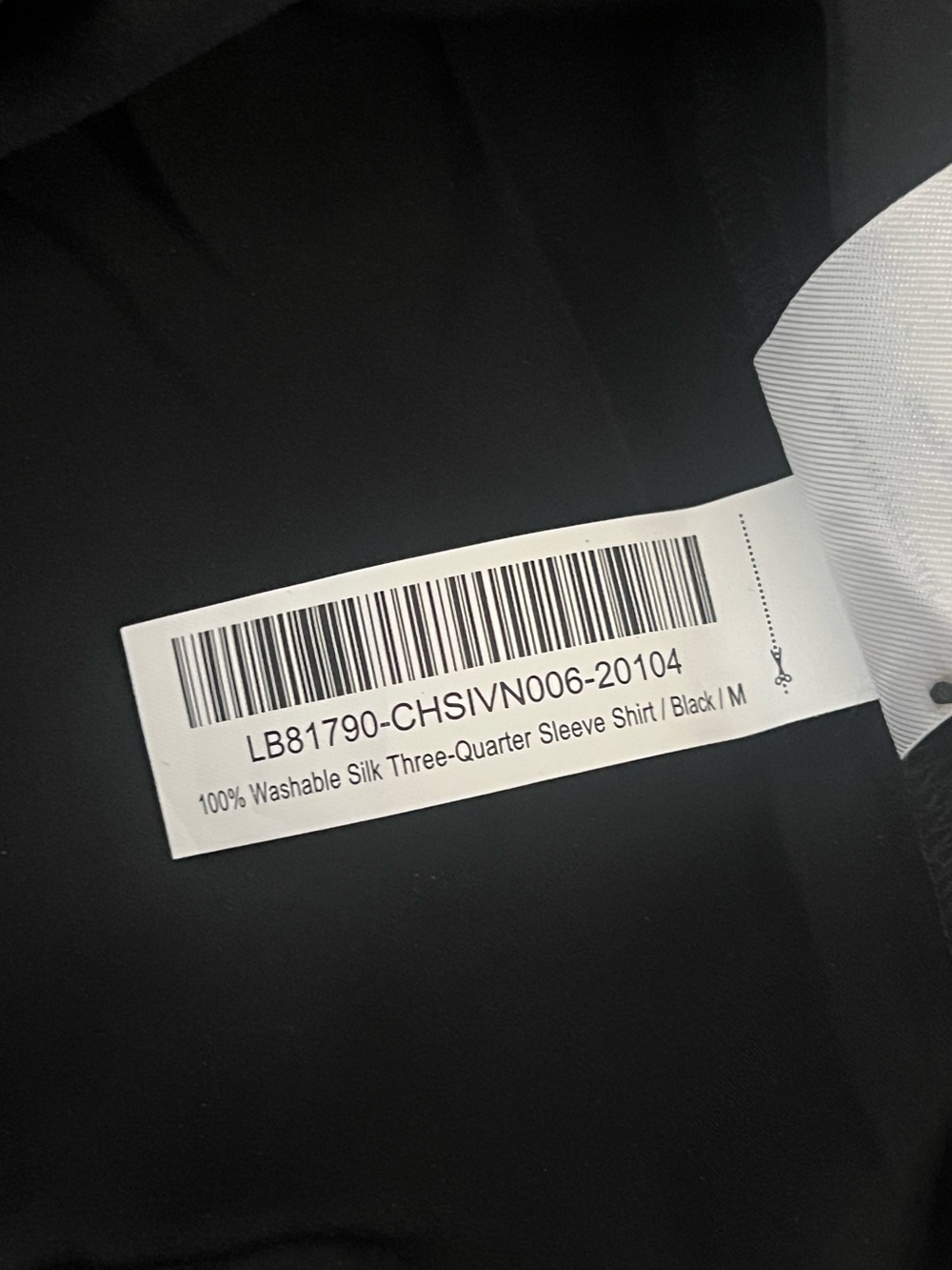 Quince Washable Silk Three-Quarter Sleeve Shirt - M - Picture 6 of 6
